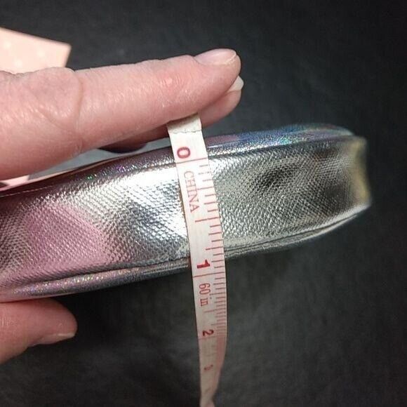 Betsey Johnson metallic silver coin purse - Picture 5 of 5